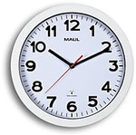 Maul MAULstep Analog Wanduhr Silber, Wei&szlig; 30 x 30 x 30 x 5 cm 1099044