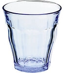 Unbranded Becher Geh&auml;rtetes Glas 310 ml Blau, Transparent 6 St&uuml;ck 1174700