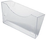 helit DIN A4 Prospekthalter Wandmontiert Transparent H6103002 24,1 x 10,7 x 15 cm