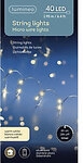 Lumineo Lichterkette mit Micro-LEDs Wei&szlig; 195 cm Batteriebetrieben 1237361