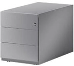 Bisley Rollcontainer Note mit seitlicher Griffleiste und drei Universalschubladen &agrave;