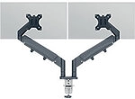 Leitz Ergo Platzsparender Dual Monitorarm 6537 H&ouml;henverstellbar Bis zu 32 1005 x 114