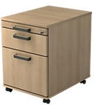 Hammerbacher Rollcontainer 2 Sch&uuml;be abschlie&szlig;bar 428 x 580 x 590 mm Eiche...
