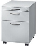 Hammerbacher Rollcontainer AC20 Lichtgrau 428 x 580 x 590 mm F003-LG