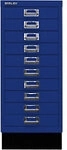 Bisley Schubladenschrank 10 Sch&uuml;be Oxfordblau 279 x 380 x 670 mm 1016155