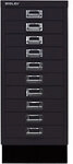 Bisley Schubladenschrank 10 Sch&uuml;be Schwarz 279 x 380 x 670 mm 1016144