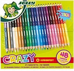 Jolly Supersticks Crazy Buntstifte Farbig sortiert 3000-0518 24 St&uuml;ck