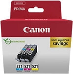 Canon 521 Original Tintenpatrone Cyan, Magenta, Gelb 3er-Pack 1267129