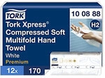 Tork Xpress Compressed Premium Papierhandt&uuml;cher H2 M-falz Wei&szlig; 2-lagig 100888...