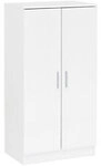 WOHNLING Schuhschrank Melamin, Spanplatte 55 x 35 x 108 cm Wei&szlig; 1258976