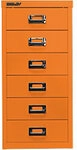 Bisley Schubladenschrank 6 Sch&uuml;be Orange 279 x 380 x 590 mm 1016185