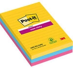 Post-it Super Sticky Notes Haftnotizen Rechteckig 101 x 152 mm Liniert Farbig