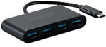 Kensington CH1200 Hub 4 x USB-A Weiblich auf 1 x USB-C M&auml;nnlich K33616WW 10 Gbit/s 4