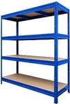MAMMUT Weitspannregal 4 Fachb&ouml;den Stahl 1.600 x 600 x 1.770 mm Blau 1128596
