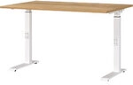 GERMANIA GW-Mailand Schreibtisch Eiche C-Fu&szlig; 1.200 (B) x 800 (T) x 910 (H) mm