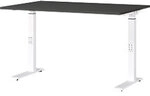 GERMANIA GW-Mailand H&ouml;henverstellbar Schreibtisch Graphit C-Fu&szlig; 1.200 (B) x 800 (T)