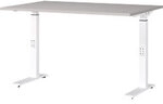GERMANIA GW-Mailand H&ouml;henverstellbar Schreibtisch C-Fu&szlig; 1.200 (B) x 800 (T) x 910
