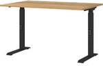 GERMANIA GW-Mailand H&ouml;henverstellbar Schreibtisch Eiche C-Fu&szlig; 1.200 (B) x 800 (T) x