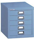 Bisley Schubladenschrank 5 Sch&uuml;be 279 x 380 x 325 mm Blau 1161531