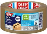 tesa Verpackungsklebeband Leise abrollbar tesapack Eco & Ultra Strong Braun 50 mm (B)