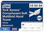 Tork Xpress Compressed Advanced Papierhandt&uuml;cher H2 M-falz Wei&szlig; 2-lagig 120454 12