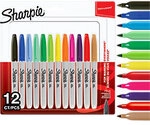 Sharpie Permanentmarker Fein Rundspitze - Farbig sortiert 12 St&uuml;ck 1005354
