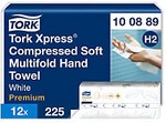 Tork Xpress Compressed Premium Papierhandt&uuml;cher H2 Z-falz Wei&szlig; 2-lagig 100889 12