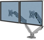 Fellowes Doppelmonitor-Arm Eppa h&ouml;henverstellbar 480 x 1000 X 560 mm 39 Zoll Silber