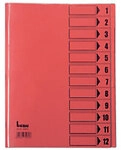 Bene Ordnungsmappe Trend DIN A4 Rot Hartpappe (RC) 12-teilig 24,4 x 31,2 cm 84800-RT