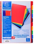 Exacompta Blanko Register DIN A4 Maxi Farbig Sortiert 10-teilig PP (Polypropylen)