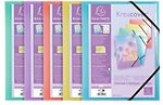 Exacompta Kr&eacute;acover Pastel Dreifl&uuml;gelmappe 55279E PP (Polypropylen) Gummiband 24
