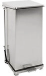 V-PART Treteimer Edelstahl 90 L 44 (B) x 44 (T) x 77 (H) cm Silber 1202171