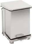 V-PART Treteimer Edelstahl 27 L 37 (B) x 37 (T) x 44,5 (H) cm Silber 1202169