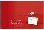 Sigel Artverum Glastafel Wandmontiert Magnetisch Einseitig 100 (B) x 65 (H) cm Rot