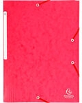 Exacompta Sammelmappe 17109H DIN A4 Rot Beschichteter Manila Karton 24 x 32 cm...