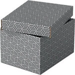 Esselte Aufbewahrungsbox 628281 Klein 100 % recycelter Karton Grau 200 x 255 x 150 mm