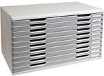 Exacompta Ablagesysteme Polystyrol Grau, Hellgrau 10 Sch&uuml;be 57,6 x 35 x 32 cm DIN