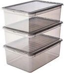 keeeper Kunststoff Aufbewahrungsbox 11 L Mit Deckel Grau 26,5 x 39 x 14 cm...