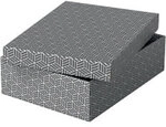 Esselte Home Aufbewahrungsbox 628285 Medium Flach 100 % recycelter Karton Grau 265 x