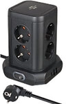 Brennenstuhl Steckdosenturm 8-fach mit 2x USB A & 1x USB C Power Delivery 2m schwarz