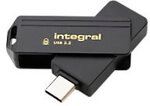 Integral USB-Stick 128 GB USB Typ-C Schwarz, Gold 1285602