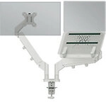 Leitz Ergo Platzsparender Dual Monitorarm mit Laptophalterung 6538 H&ouml;henverstellbar