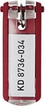 DURABLE Schl&uuml;sselanh&auml;nger Key Clip Rot 25 x 65 mm 6 St&uuml;ck 1957-RT