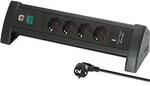 Brennenstuhl Premium Office-Line Verl&auml;ngerungskabel 4-fach mit 1x USB A & 1x USB C