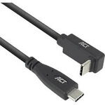 ACT USB-C-Kabel 1 m gerade auf-/abgewinkelte Anschl&uuml;sse USB 3.0 10 Gbit/s 60 W
