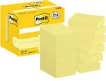 Post-it Sticky Notes Haftnotizen 653-Y12 38 x 51 mm 100 Blatt pro Block Gelb 12