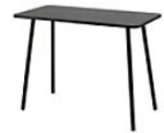 Paperflow Homeoffice-Schreibtisch Rechteckig Schwarz 4 Metallf&uuml;&szlig;e 1.140 (B) x...