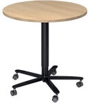 Hammerbacher S&auml;ulentisch ST08 Eiche, Schwarz 800 x 720 mm 1301797