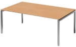 Bisley Cito H&ouml;henverstellbar Konferenztisch Buche 4 Metallf&uuml;&szlig;e 2.000 (B) x 1.200