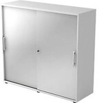 Hammerbacher Schiebet&uuml;renschrank Spanplatte 2 Fachb&ouml;den abschlie&szlig;bar 1.200 x 400 x